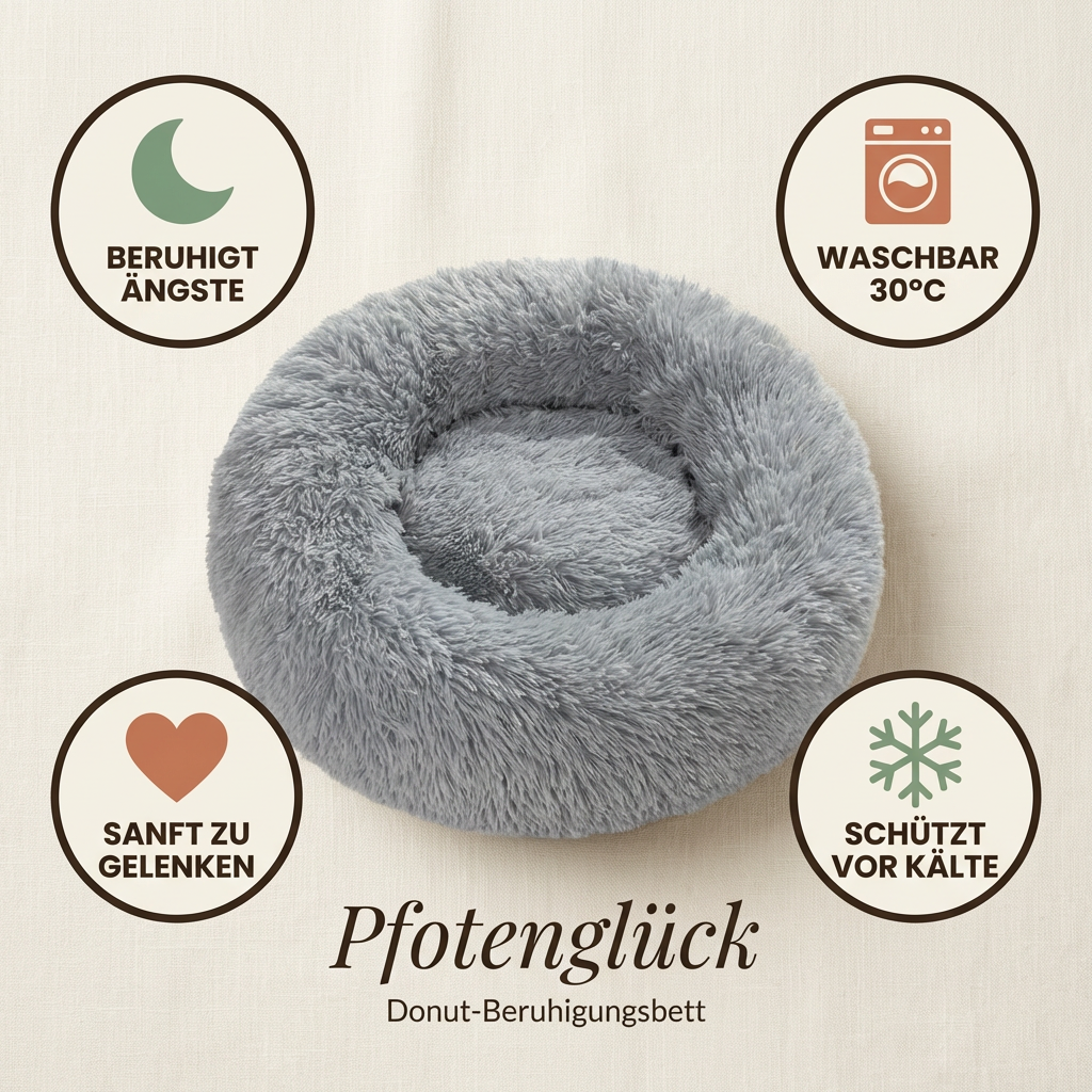 Donut-Beruhigungsbett – Flauschig, Weich & Beruhigend